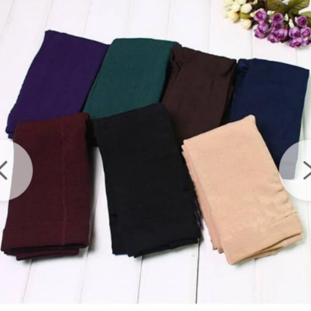 New Womens Solid Color Casual Heavyweight Stretchy Pantyhose One Size Fits Most